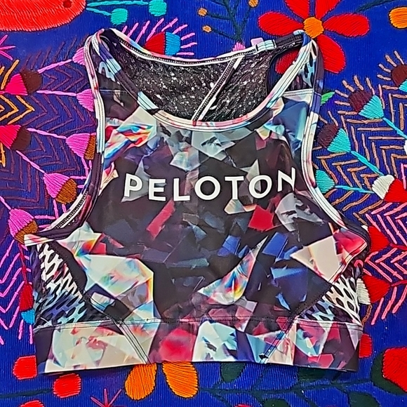 SUPER SALE!!!PELETON JEWELS IN SPACE PRINTED SPORTS BRA NWT! - Picture 3 of 5